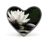 Magnificent View in Banff Lapel Pin Heart Brooches And Pins - Metal Badge for Shirts, Jackets, Hats | Durable Fashion Accessory & Gift for Men, Women, Events, Flower and Zen Stones, Love form