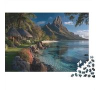 Magnificent Views of The French Polynesian Islands Jigsaw Puzzles Challenge Toy Educational Games Home Decoration for Adults& Teenager Age 14 Years Up 1000pcs (75x50cm)