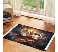 Magnificent Volcanoes Pet Feeding Mat-Waterproof & Non-Slip Dog and Cat Food Mat-No Stains Quick Dry Dog Water Dispenser Mat