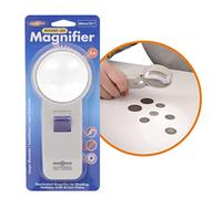 Magnifico Round LED Magnifier Handheld Illuminated Magnifying Glass with 5x Aspheric Lens