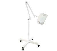 Magnifier Glass with Light Floor-Standing Glass Square Wheeled LED Cold Light Vertical Beauty lamp Tattoo lamp Welding Enlarged Mirror 2X 4X 25x Lightweight Handheld Glass Repair Magnifying