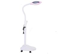 Magnifier, Magnifying Led Floor Lamp, Daylight Bright Magnifier Lighted Glass 16X Magnifying Lens with Stand, Flexible Height Adjustable Gooseneck Standing Cold Light for Reading Salon Beauty,Pink