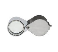 Magnifier Metal Pocket Magnifying Glass Folding Optical Lens Jewellery Eye Loupe Identification Folding Jeweler Monocular Preciousstone Viewer Pocket Lenses Optical Inspection Instrument High