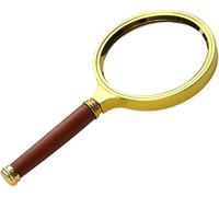 Magnifiers 20X Wooden Handle Magnifying Glass Handheld Reading 100MM Large Lens for Seniors and Kids Reading Inspection Observed Marriage
