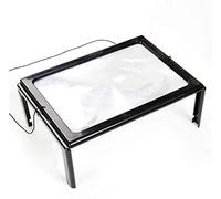 Magnifiers 3X Foldable Reading Magnifying Glass A4 Size Portable with LED Light for Seniors Reading Home Office Sewing Child Observation Marriage