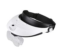 Magnifiers, Headband Magnifier with 2Led Light, Head-Mounted Handsfree Reading Magnifying Glasses, Jeweler,Watch Loupe 5 Replaceable Lenses Gift of Love,