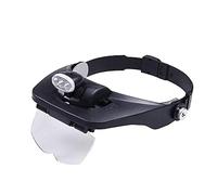 Magnifiers, Headband Magnifier with Led Light, Head-Mounted Handsfree Reading Magnifying Glasses, Jeweler,Watch Loupe 4 Replaceable Lenses,
