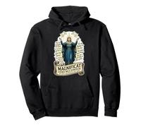 Magnifies the Lord Our Lady Mary Latin Mass Catholic Pullover Hoodie