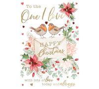 Magnifique Embellished One I Love Today & Always Large Christmas Greeting Card XMQ035