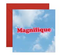 Magnifique Greeting Card - French-Inspired Gift for Friends, Son, Daughter, Niece, Nephew, Him, Her, Colleagues, Neighbour - Birthday Card, Congratulations, Well Done - Comes with Stickers