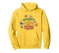 Magnify the Lord Psalm 34:3 Christian Faith Mood Pullover Hoodie