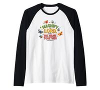 Magnify the Lord Psalm 34:3 Christian Faith Mood Raglan Baseball Tee