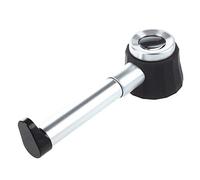 Magnifying 10X Handheld LED Optical Glass Magnifier with Scale Magnifying Jewelry Loupe (Color : Silver, Magnification : 10X)