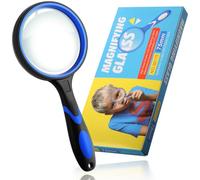 Magnifying Glass, 10X Handheld Reading Magnifier, Non-Slip Soft Rubber Handheld Magnifying Glass Shatterproof Magnifying Glasses for Nature Observation Hobbies Seniors Reading