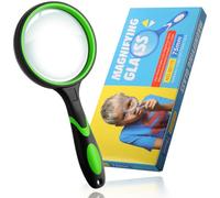 Magnifying Glass, 10X Handheld Reading Magnifier, Non-Slip Soft Rubber Handheld Magnifying Glass Shatterproof Magnifying Glasses for Nature Observation Hobbies Seniors Reading