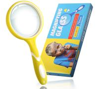 Magnifying Glass, 10X Handheld Reading Magnifier, Non-Slip Soft Rubber Handheld Magnifying Glass Shatterproof Magnifying Glasses for Nature Observation Hobbies Seniors Reading