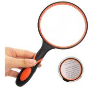 Magnifying Glass, 10X Handheld Reading Magnifier with Non-Slip Soft Rubber Handle Shatterproof Magnifying Mirror for seniors to Read Check Explore