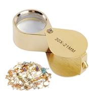 Magnifying Glass - 30X Foldable Portable Waterproof | Seniors Reading Magnifying Glass for Jewelers, Collectors, Appraisers, Philatelists
