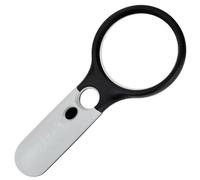 Magnifying Glass, 45X Handheld Reading Magnifying Glass with 3 LED Lights - Super High Clarity Lightweight Magnifier for Reading Books, Macular Degeneration, Jewellery Inspection, etc. (Black & White)