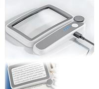 Magnifying Glass 5X with Adjustable Brightness, Handheld with Light for Low Vision, Ideal for Reading Books, Newspapers, and Small Print