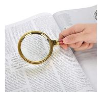 Magnifying Glass - 6X Magnifying Hand Extra Large Lens Giant Magnifying Glass Lens for Super High Clarity Illuminated Reading, Magnifier Craft Jewelry