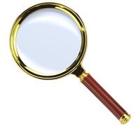 Magnifying Glass 90mm - Handheld Glass Lens Magnifier with Wooden Handle - Extra Large Strong Magnifier for Reading, Crafts & Hobbies - Zoom x 10, Classic Design Inspired by Sherlock Holmes - ZENO