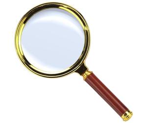 Magnifying Glass 90mm - Handheld Glass Lens Magnifier with Wooden Handle - Extra Large Strong Magnifier for Reading, Crafts & Hobbies - Zoom x 10, Classic Design Inspired by Sherlock Holmes - ZENO