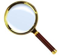 Magnifying Glass 90mm, Handheld Lens with Wooden Handle, 10x Zoom | Sherlock Holmes Inspired Design, Perfect for Reading, Crafts and Inspecting Small Objects - Dark Wood