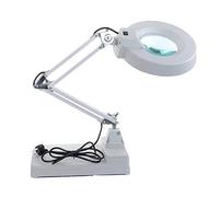 Magnifying Glass Folding LED Desk Lamp Magnifier Height Angle Adjustable High Clarity Sturdy Base Hardware Tools for Close Works Reading Hobbies Close Work