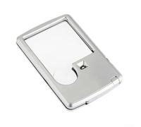 Magnifying Glass for Seniors Ergonomic Handle Non-Slip Grip Low Vision Aid for Newspapers Prescriptions Coupons Silver Finish