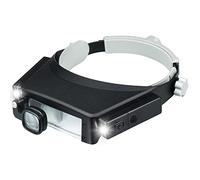 Magnifying Glass Headband with LED Light, Head Lamp, Jewelers Magnifying Glass 1.5x3x6x8X for Closing, Work, Repair, DIY