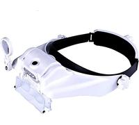 Magnifying Glass Lamp USB Rechargeabl Head Mounted Binocular Eyewear Loupe Magnifier with 3LED Illuminated Headband Magnifying Glass for Reading Flexible Gooseneck Arm Marriage,Fdj030-1 (Fdj032 1