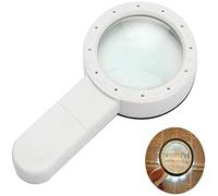 Magnifying Glass Lighted Large 30X Magnifier with Light, Handheld LED Illuminated, Premium Magnify Glass for Reading Science Hobbies Classroom