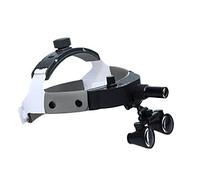 Magnifying Glass,Magnifier with Light, Magnifier Loupes Dental Surgical Binoculars with 2.5 and 3.5X Magnification with Adjustable Headband and 3w Spotlight for Surgery, Jeweler Or Hobby ( 2.5X)