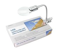 Magnifying Glass with LED Light Adjustable Gooseneck Clip On Magnifying Lamp Crafting Magnifier Lamp with Clamp for Reading, Craft, Painting, Sewing, Close Work