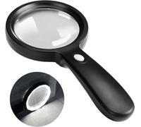 Magnifying Glass with Light, 10X Handheld Large Magnifying Glass 12 LED Illuminated Lighted Magnifier for Macular Degeneration, Seniors Reading, Soldering, Inspection, Coins, Jewelry, Exploring