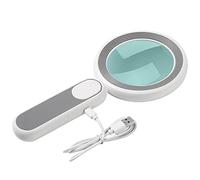 Magnifying Glass with Light 20X USB Rechargeable Handheld Magnifier with Optical Glass Mirror for The Elderly to Read and Students to Explore