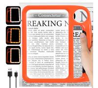 Magnifying Glass with Light, 5X 10X Rechargeable Handheld Magnifying Glasss for Reading, 48 LEDs & 3 Modes Large Magnifier for Seniors Low Vision Small Print