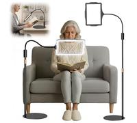Magnifying Glass with Light and Stand, 3-in-1 Floor & Desk Magnifier with 10.6" Large HD Lens, 50 LEDs 3 Brightness 360° Flexible Gooseneck Rechargeable Cordless, for Reading Crafts Hobbies Close Work