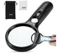 Magnifying Glass with Light, BUSATIA LED Illuminated Magnifier with 3X 45X High Magnification, Lightweight Handheld Magnifying Glass for Reading, Inspection, Jewellery, Hobbies & Crafts