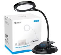 Magnifying Glass with Light Flexible Magnifying Lamp Rechargeable Magnifier with Light and Stand Black Maginifier Lamp With 15 Bright LEDs a 5x &10x