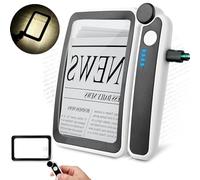 Magnifying Glass with Light for Reading, 4X Page Magnifier with 10 Leds USB Rechargeable 3 Brightness Levels, Foldable Handheld Reading Magnifier For Books Small Print Menus Maps Jewelry Elderly