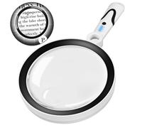 Magnifying Glass with Light Handheld 5 LED Modes, Magnifier,10X/20X/45X Magnification for Reading, Inspection, Hobbies，Coins, Stamps, Map, Inspection