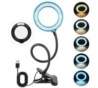 Magnifying Glass with Light, ProChosen 10X Magnifying Lamp with 5 Colors Modes and 10 Levels Brightness, Magnifier with Light Magnifying Glasses for Reading, Repairing, Crafts, Sewing, Artwork