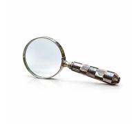 Magnifying Glass with Mother of Pearl Handle, Handheld 10x Magnifying Glass Lens, Antique Magnifier, Reading, Inspection, Coin & Stamp, Astrologer, Low Sight Elderly Collectible Décor Gift 4"