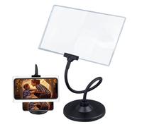 Magnifying Glass with Stand 4X 9.92x5.71inch Lens Flexible Neck Magnifier Detachable Magnifiers for Reading Seniors Sewing Magnifying Glass for Reading