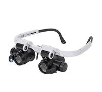Magnifying Glasses 8X 15X 23X Magnifier LED Headband Glass Eye Magnifying Repair Tool Watchmaking Coin Stamp Currency Book Errors Jewelry Necklace Magnifier Glasses Beading Biology Loupe Microscope