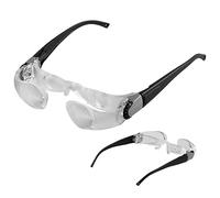 Magnifying Glasses Adjustable 4X Magnifying Eyewear Anti-Glare Wearable Magnifier Glasses Great for Myopia Seniors Watching TV for Low Vision Reading, Fishing Tv Glasses Eyewear Reading Glasses Wearab