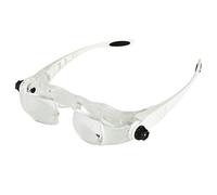 Magnifying Glasses, Max TV TV Glasses, 3.8X 4X Lenses, -3 Diopter Adjustment - Headband Magnifier, Headband Magnifier, Eyeglass Magnifier for wearers of Glasses, Reading, Crafts, Jewelers, Sewing