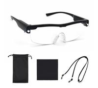 Magnifying Glasses with Light,300% Glasses with Lights,Reading Glasses with Lights,Anti Blue Light Reading Magnifying Glass with Light,For Hobbies,Reading,Close Work,Crafts,Jewellers (Black)
